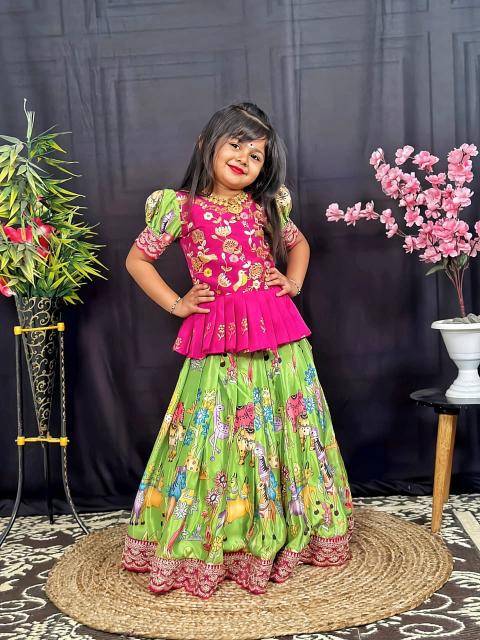 NEW LAUNCING KIDS LEHENGA CHOLI chinon Kids apparel wholesale market in Mumbai